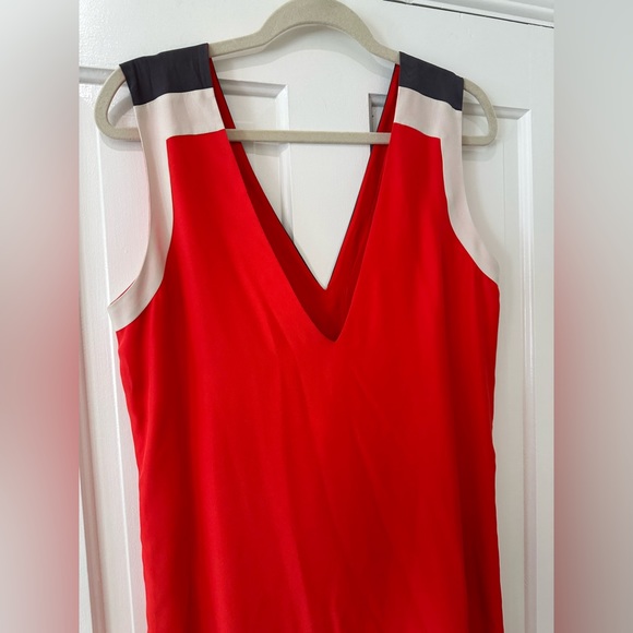 Parker 100% silk orange sleeveless short mini dress - Picture 9 of 13